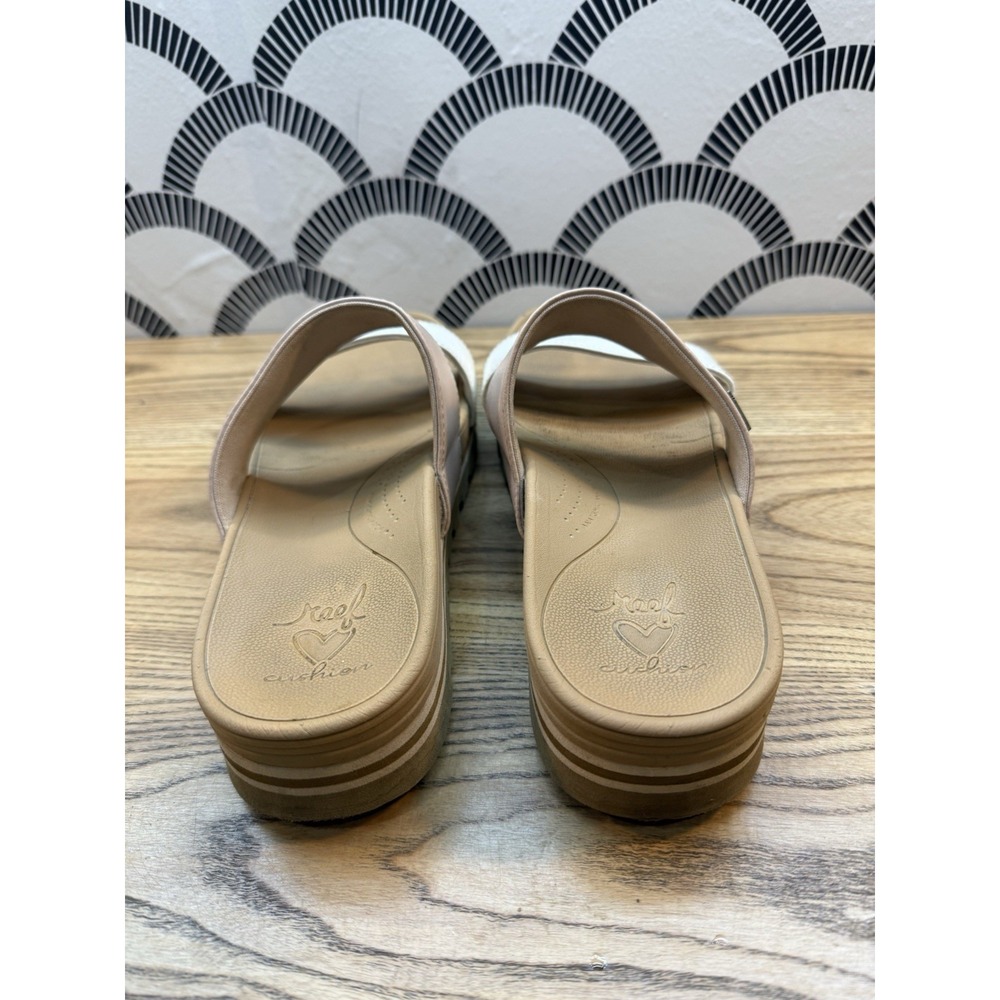 Reef Women Banded Horizon HI, Size 9 Women's Pink & White Slip on Cushion Comfy - Picture 3 of 10